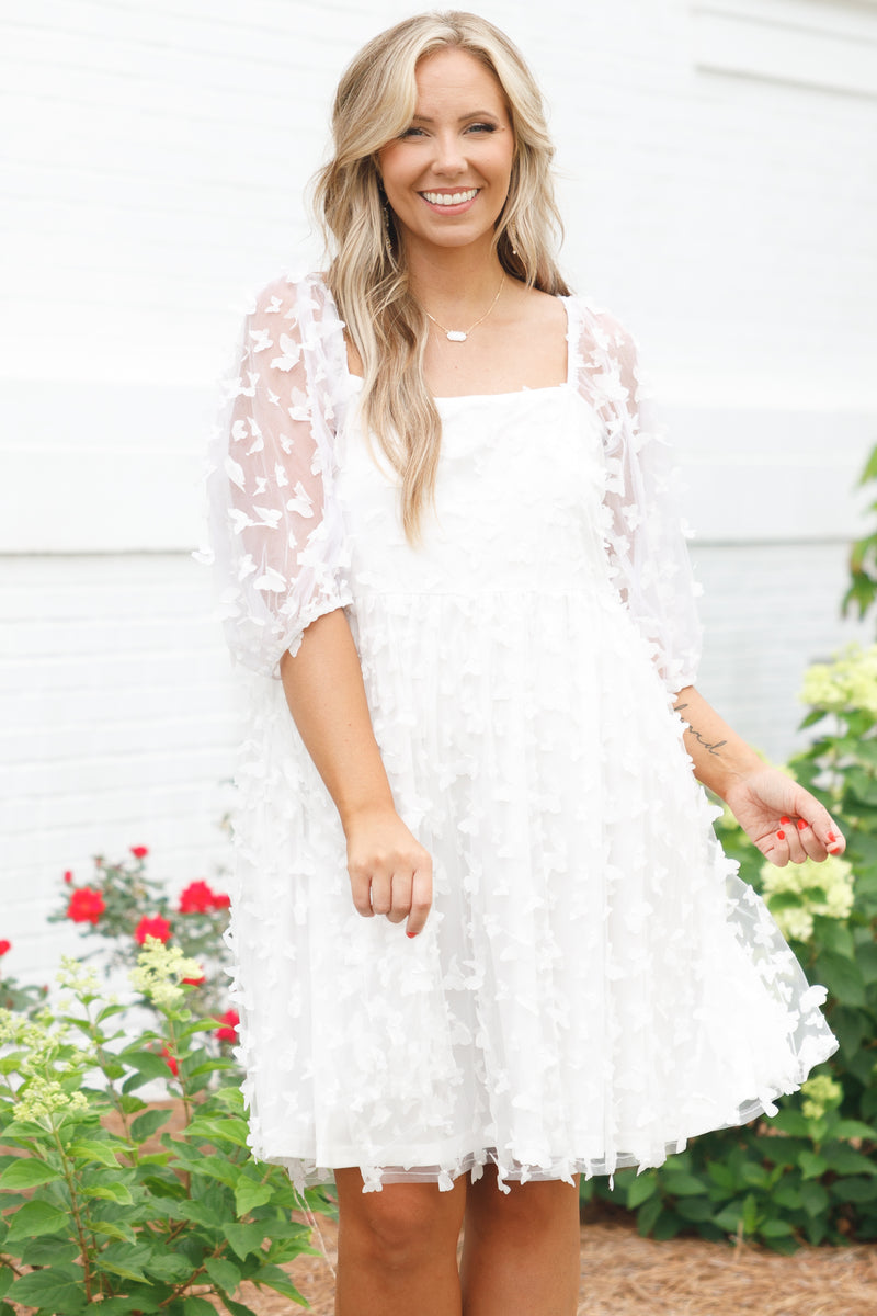 Women's Call Me Glamour Dress, White Women's Call Me Glamour Dress, White