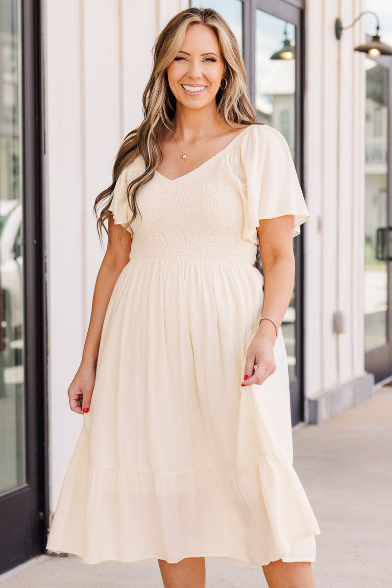 Can't Be Outdone Dress, Cream Chic Soul Can't Be Outdone Dress, Cream Chic Soul