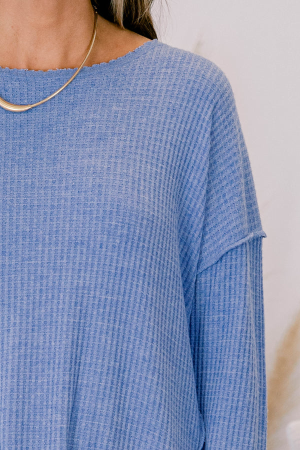 Can't Stop Love Top, Denim Blue