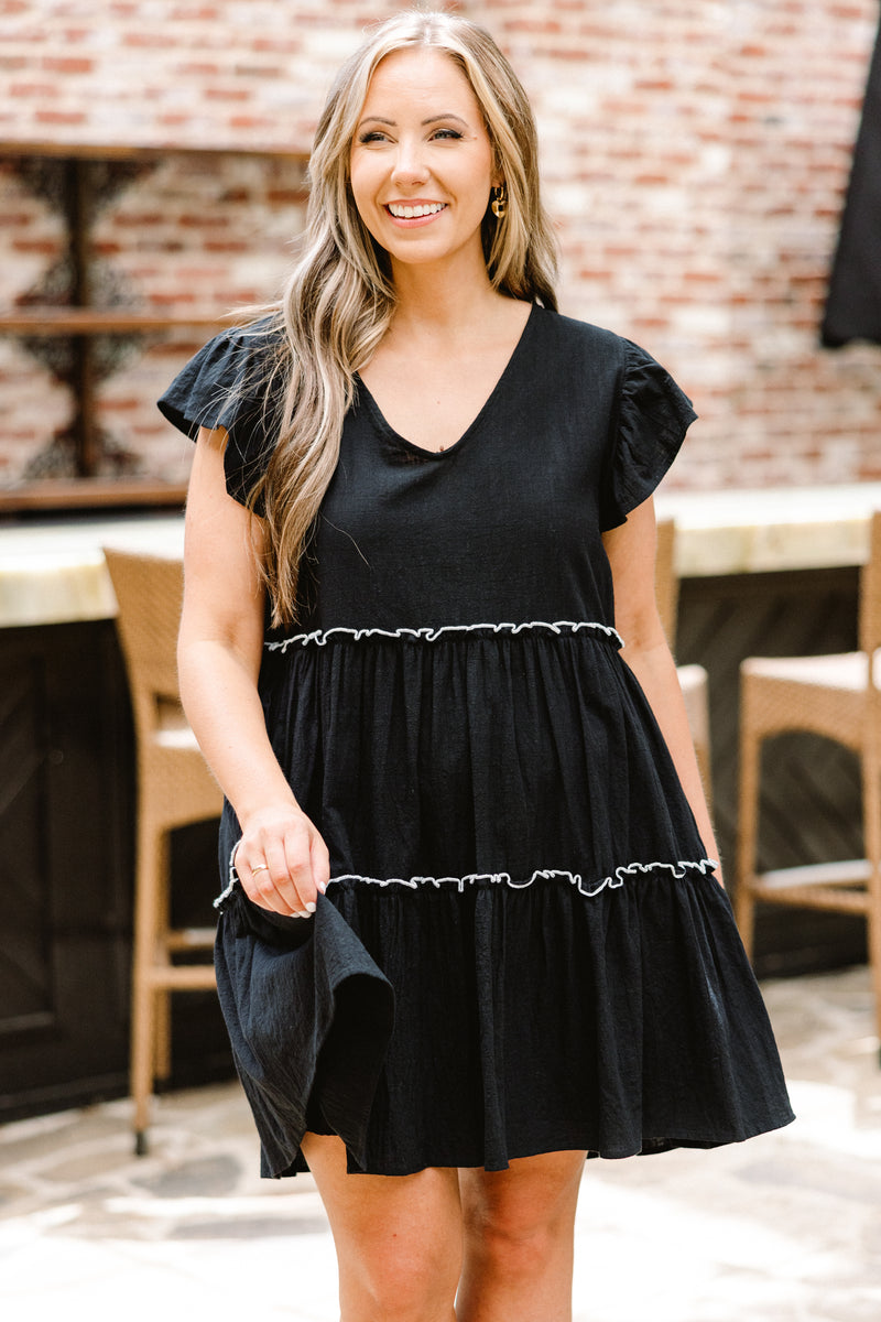 Catch Me When I Fall Dress, Black-Cream Chic Soul Catch Me When I Fall Dress, Black-Cream Chic Soul