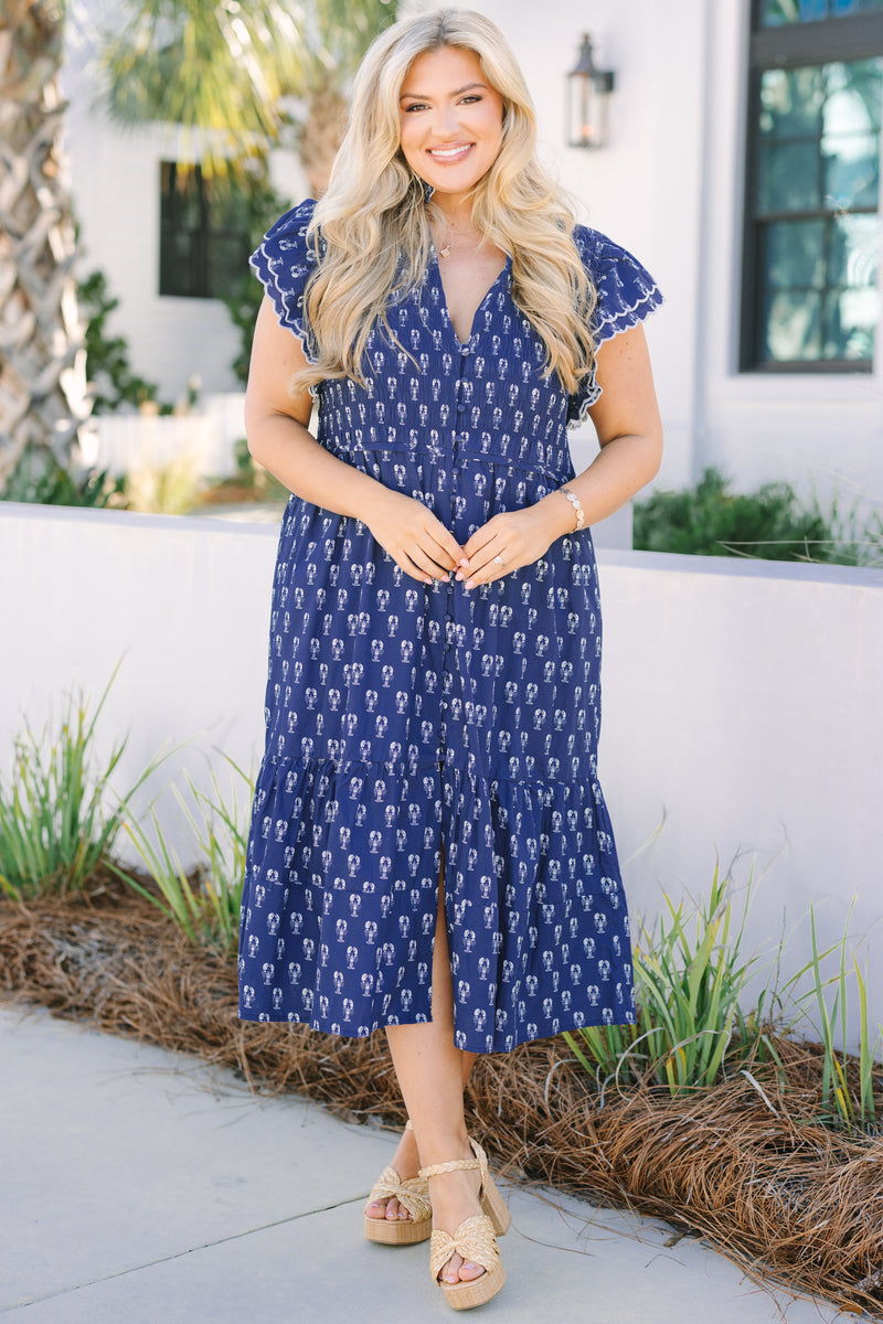 navy blue dress next day delivery Women's Catch Of The Day Dress, Blue