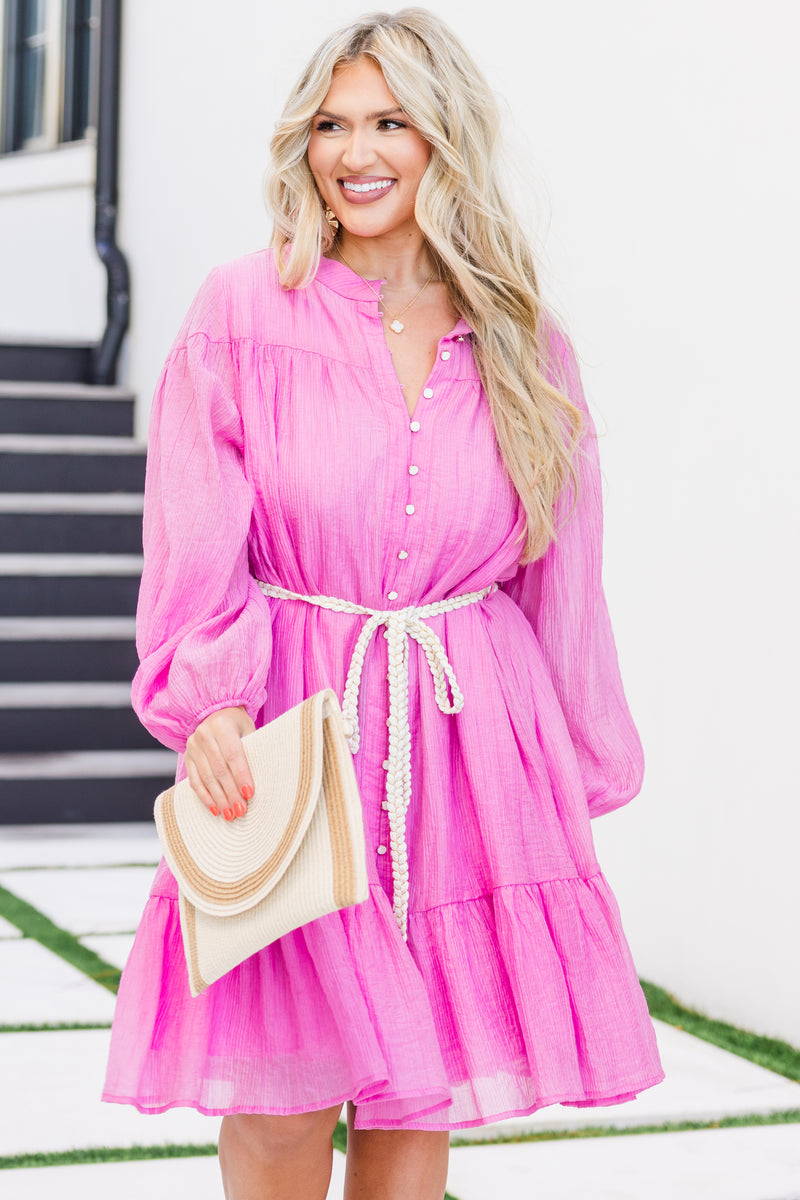 Caught In Between Dress, Pink – Chic Soul