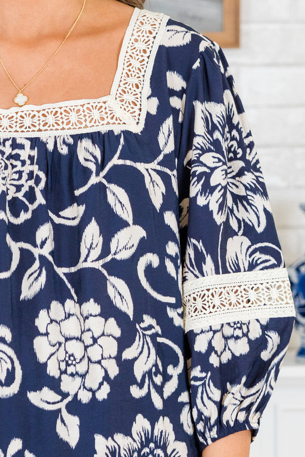 Change For The Better Top, Navy Multi