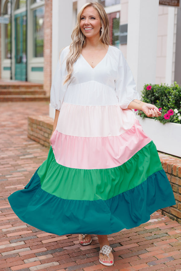 Plus size store pastel maxi dress