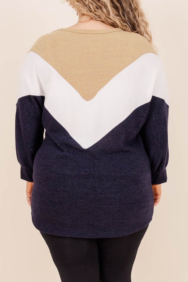 Cheer For Us Top, Navy