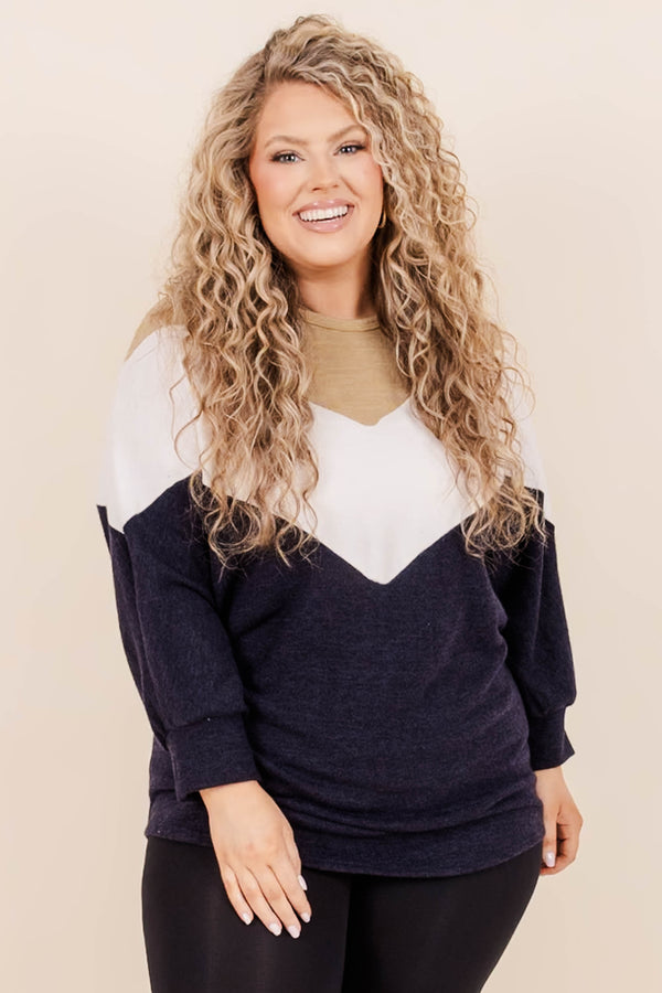 Cheer For Us Top, Navy