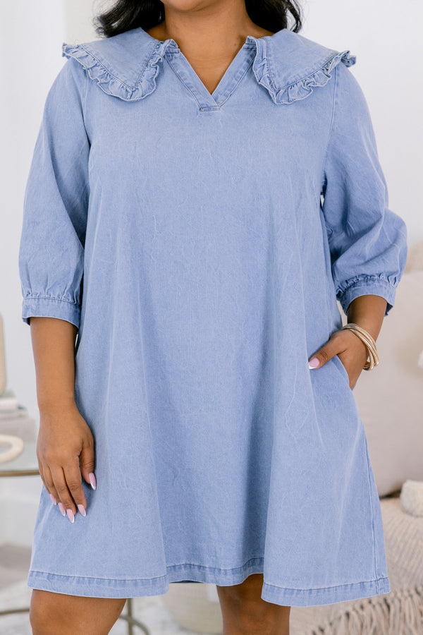 Claim Your Space Dress, Denim