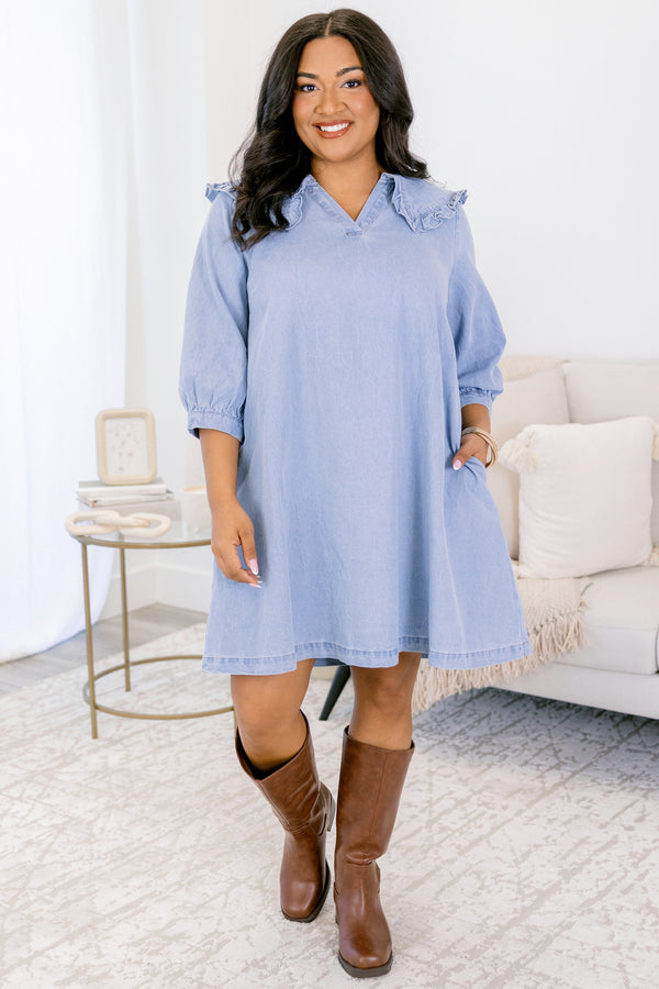 Claim Your Space Dress, Denim