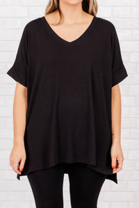 Comfy Travels Top, Black – Chic Soul