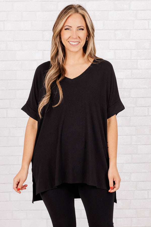 Comfy Travels Top, Black – Chic Soul