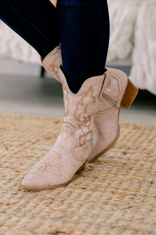 Chic Soul plus size clothing, brown pointed toe booties