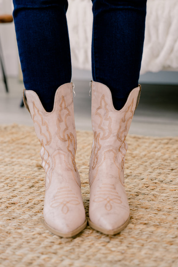 Chic Soul plus size clothing, brown pointed toe booties