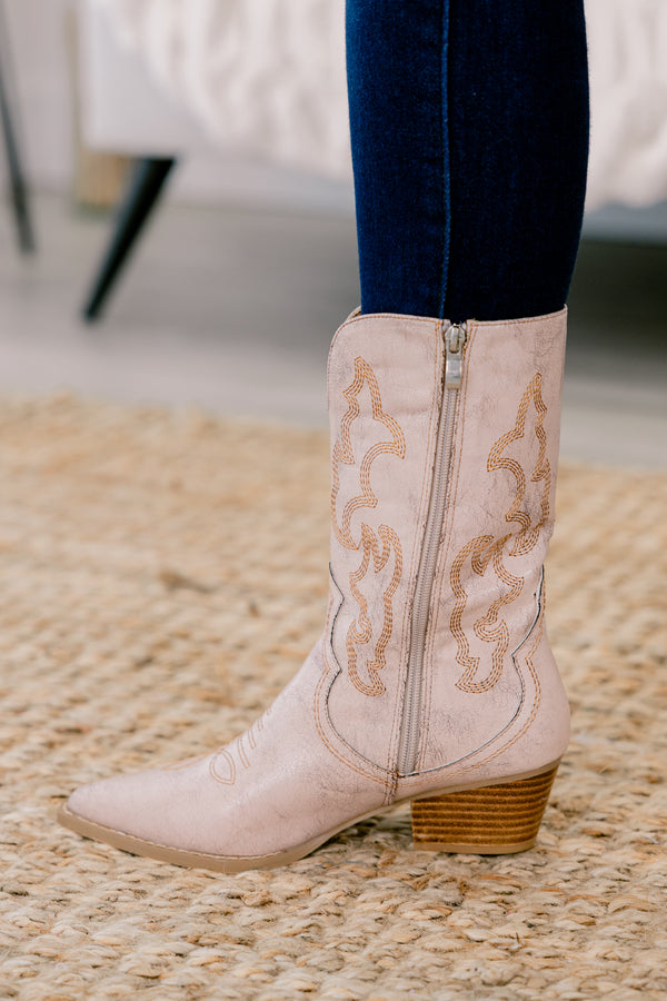 Chic Soul plus size clothing, brown pointed toe booties