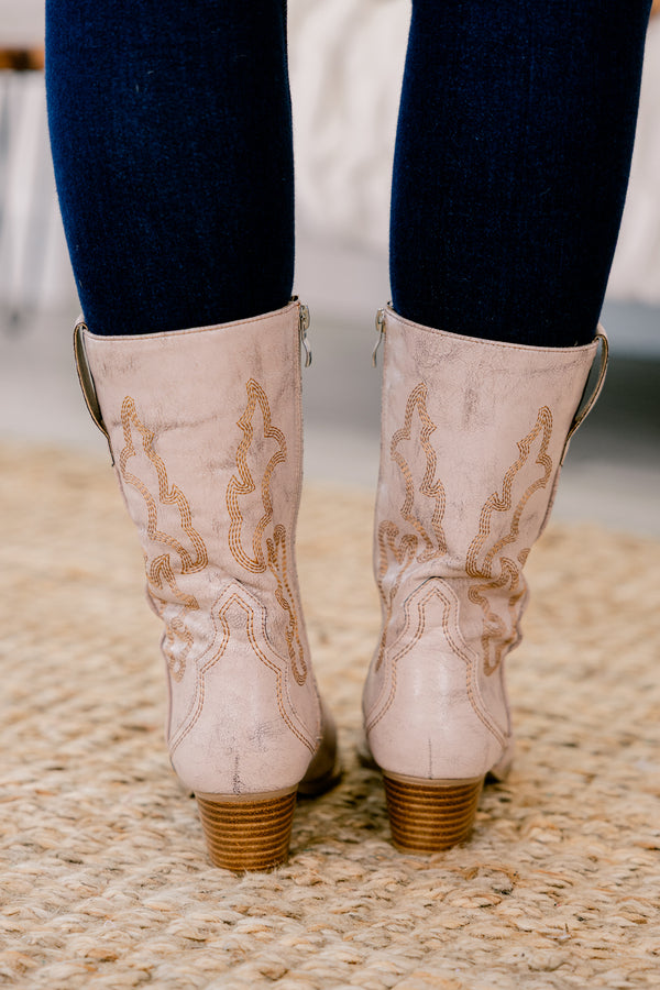 Chic Soul plus size clothing, brown pointed toe booties