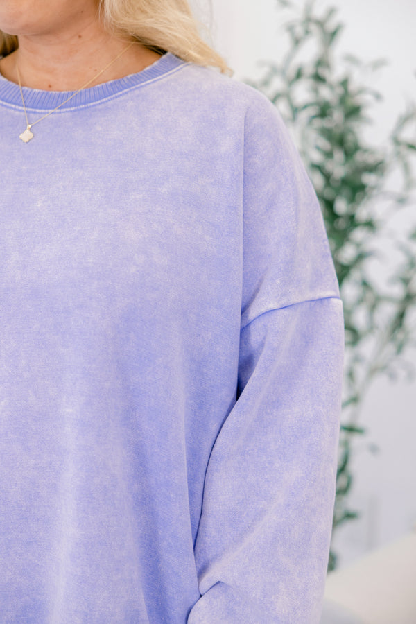 Chic soul plus size clothing, light blue crewneck pullover