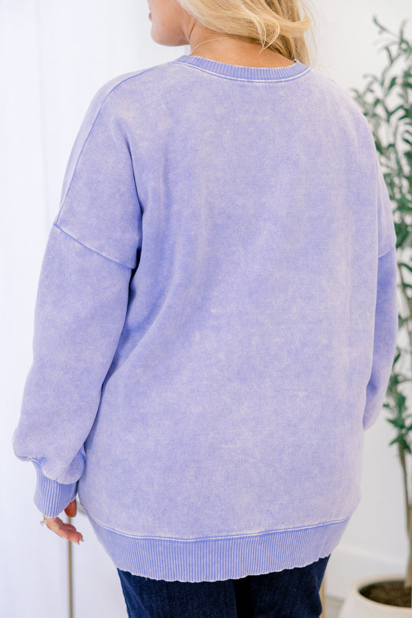 Chic soul plus size clothing, light blue crewneck pullover