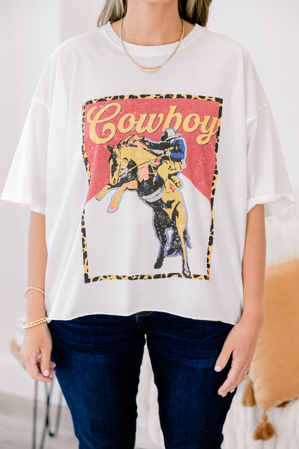 Chic Soul white graphic tee withe 