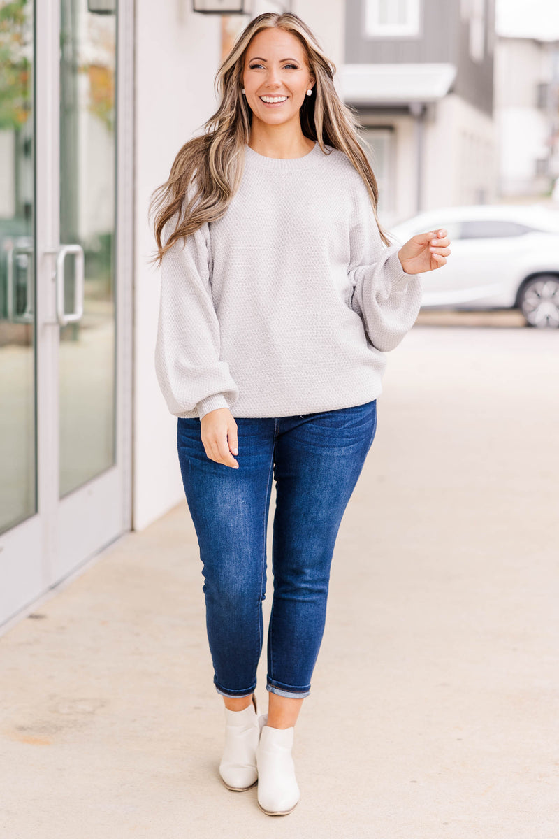 Plus size shop silver sweater