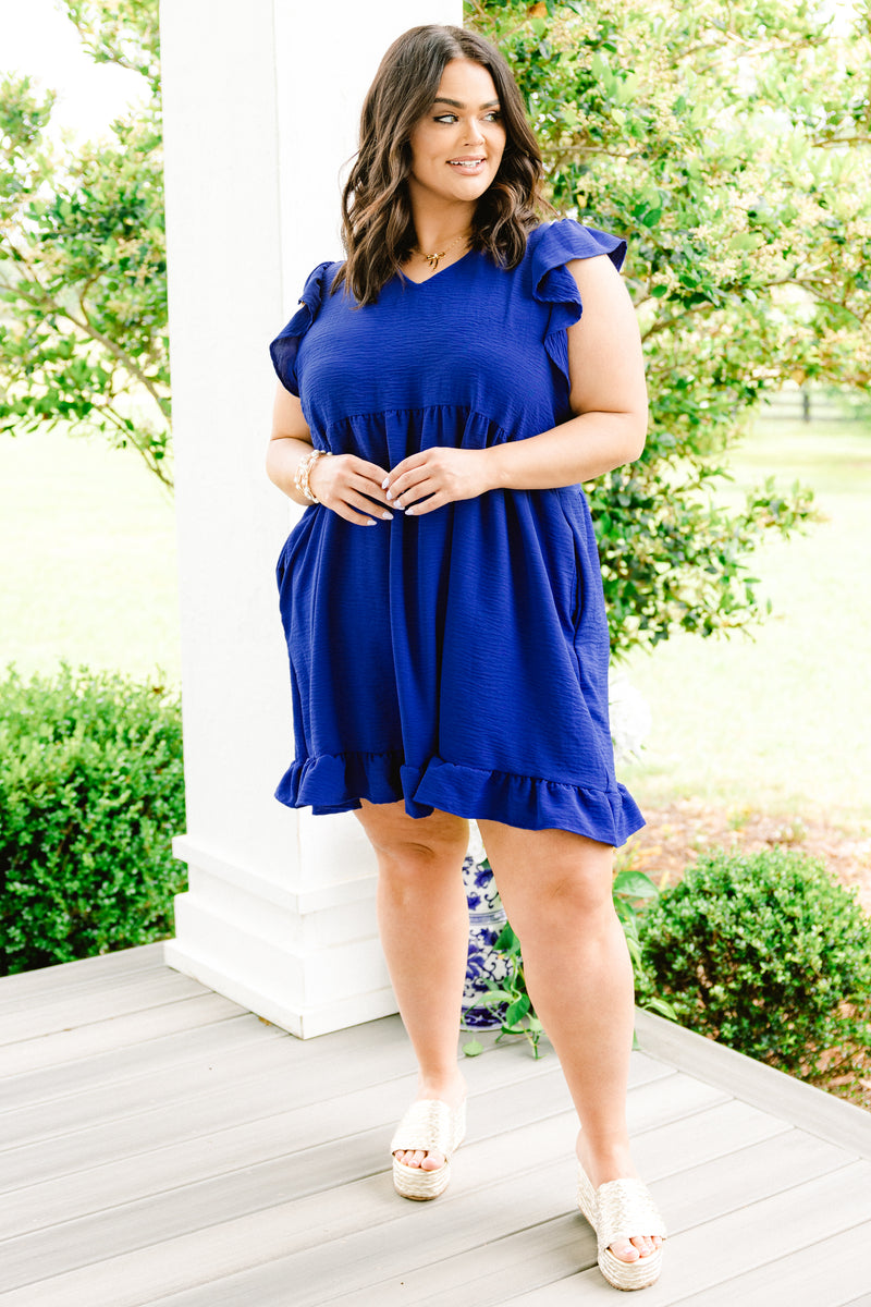 Women's Cozy Cabana Dress, Blue | Size: 3X By Chic Soul Women's Cozy Cabana Dress, Blue | Size: 3X By Chic Soul