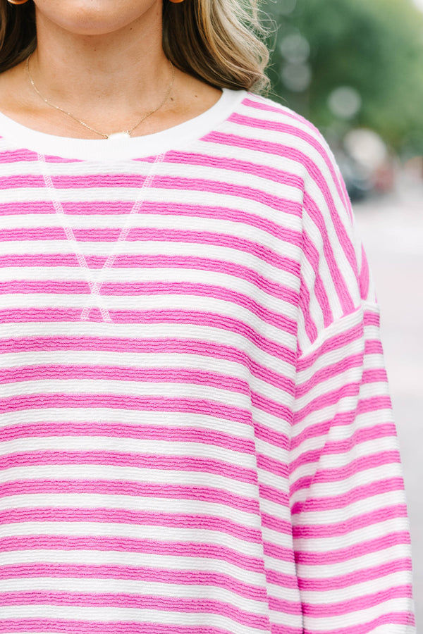Cozy Correspondence Pullover, Candy Pink