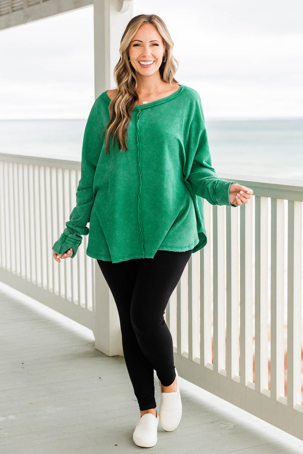 Comfy and Chic: Moto Leggings and Waffle Knit Henley