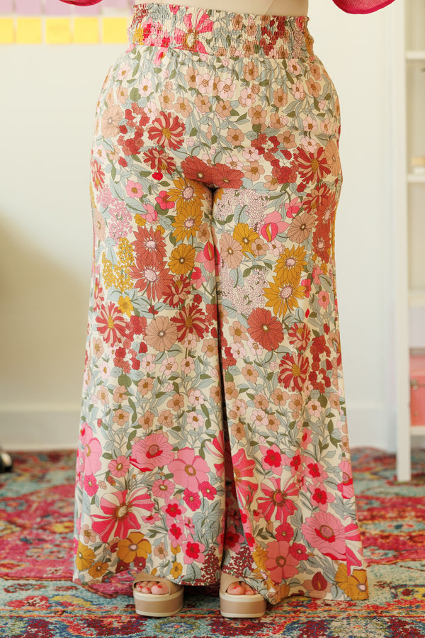 Pull-on Jersey Pants - Pink/floral - Ladies | H&M US