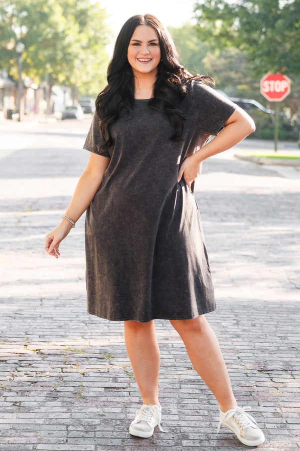 Charcoal t shop shirt dress