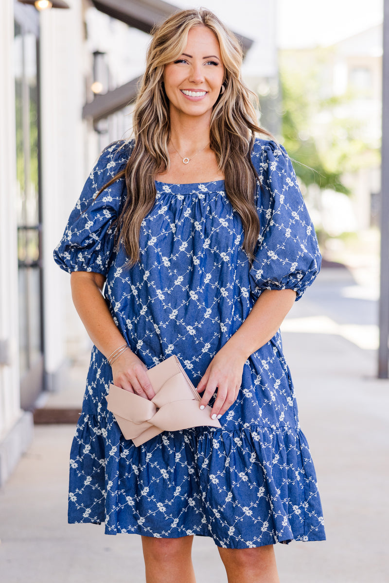 Women's Denim Daze Dress, Blue | Size: XL By Chic Soul Women's Denim Daze Dress, Blue | Size: XL By Chic Soul