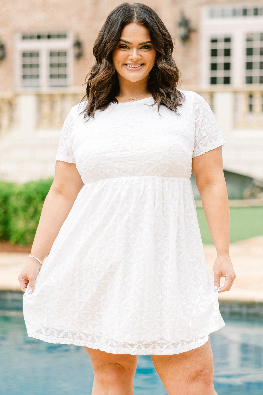 Women's Diamond Season Dress, White Women's Diamond Season Dress, White