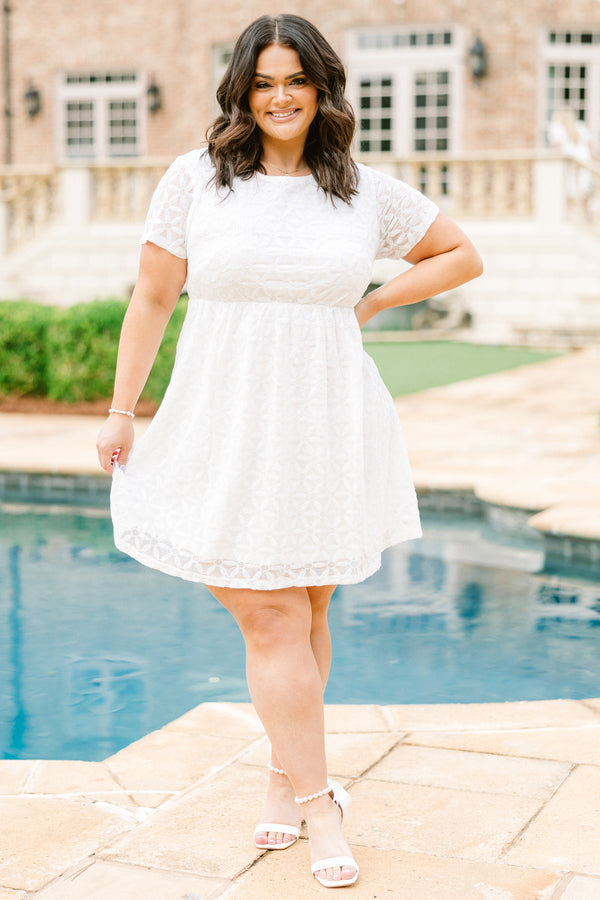 white short sleeve mini dress Diamond Season Dress, White – Chic Soul