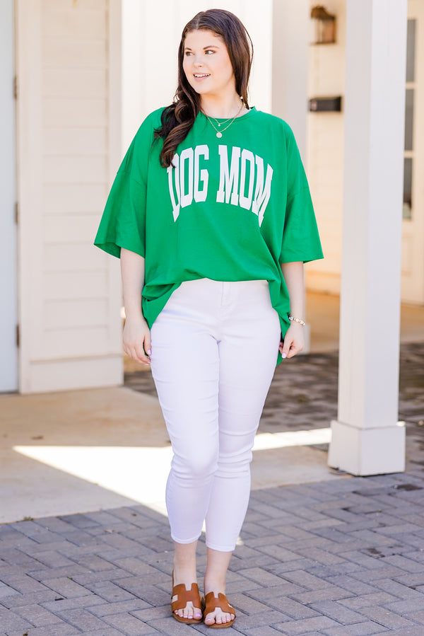 Chic Soul plus size clothing, evergreen boyfriend tee 