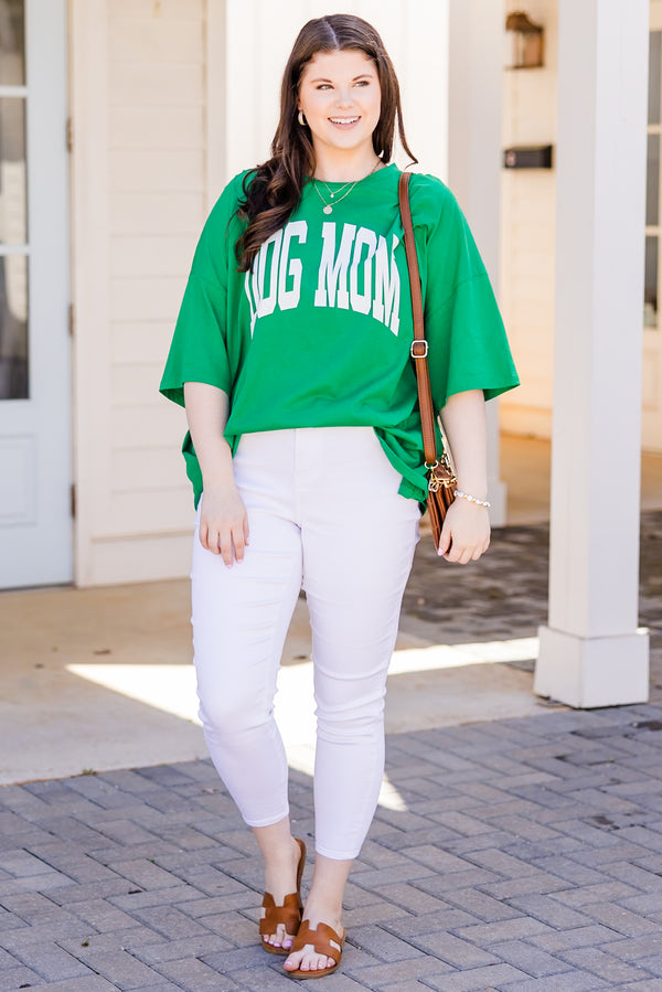 Chic Soul plus size clothing, evergreen boyfriend tee 