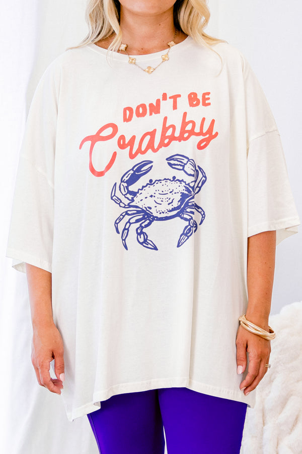 Chic Soul plus size clothing, ivory graphic tee with the words 