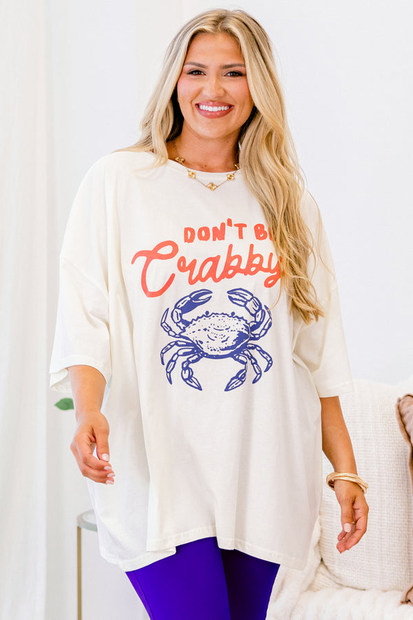 Chic Soul plus size clothing, ivory graphic tee with the words 