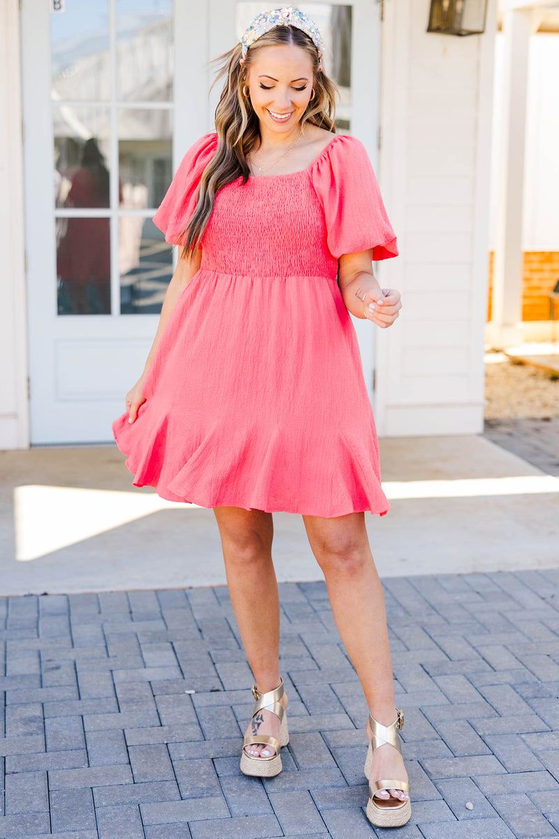 Women's Dressing Up Dress, Orange | Size: 2X by Chic Soul