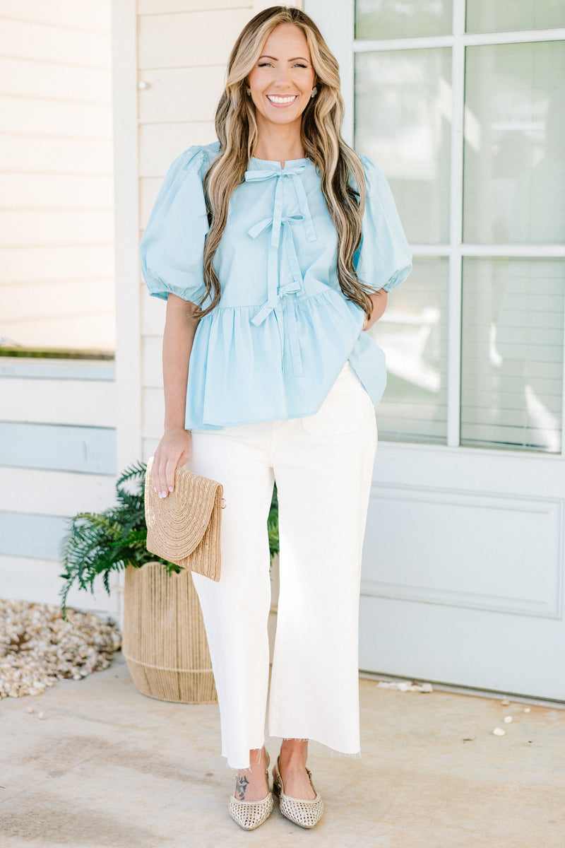 Easy Living Top, Light Blue – Chic Soul