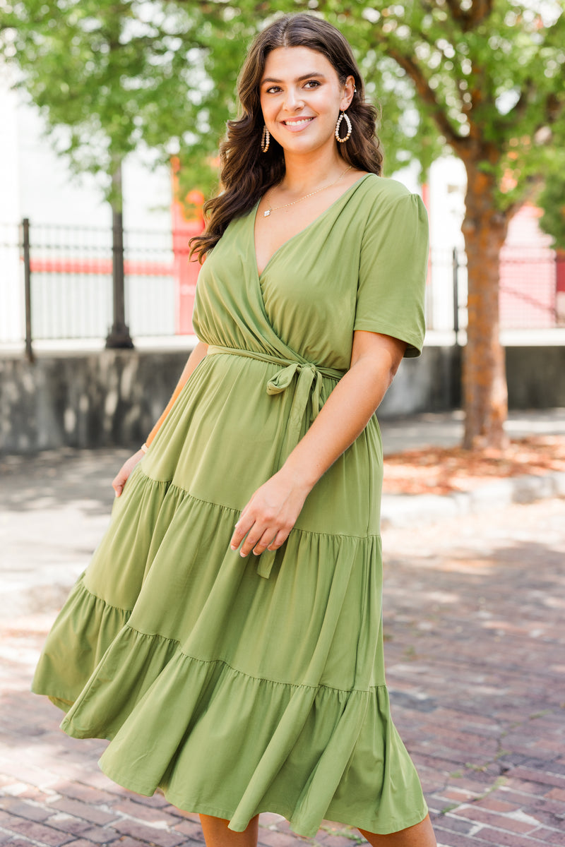 Enchanting Hemline Dress, Green Chic Soul Enchanting Hemline Dress, Green Chic Soul