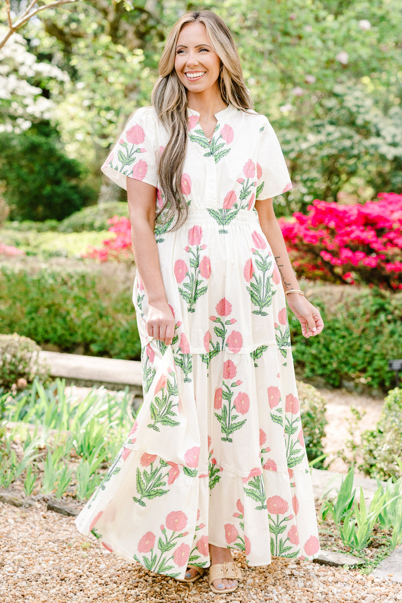 Enchanting Moments Maxi Dress, Cream – Chic Soul