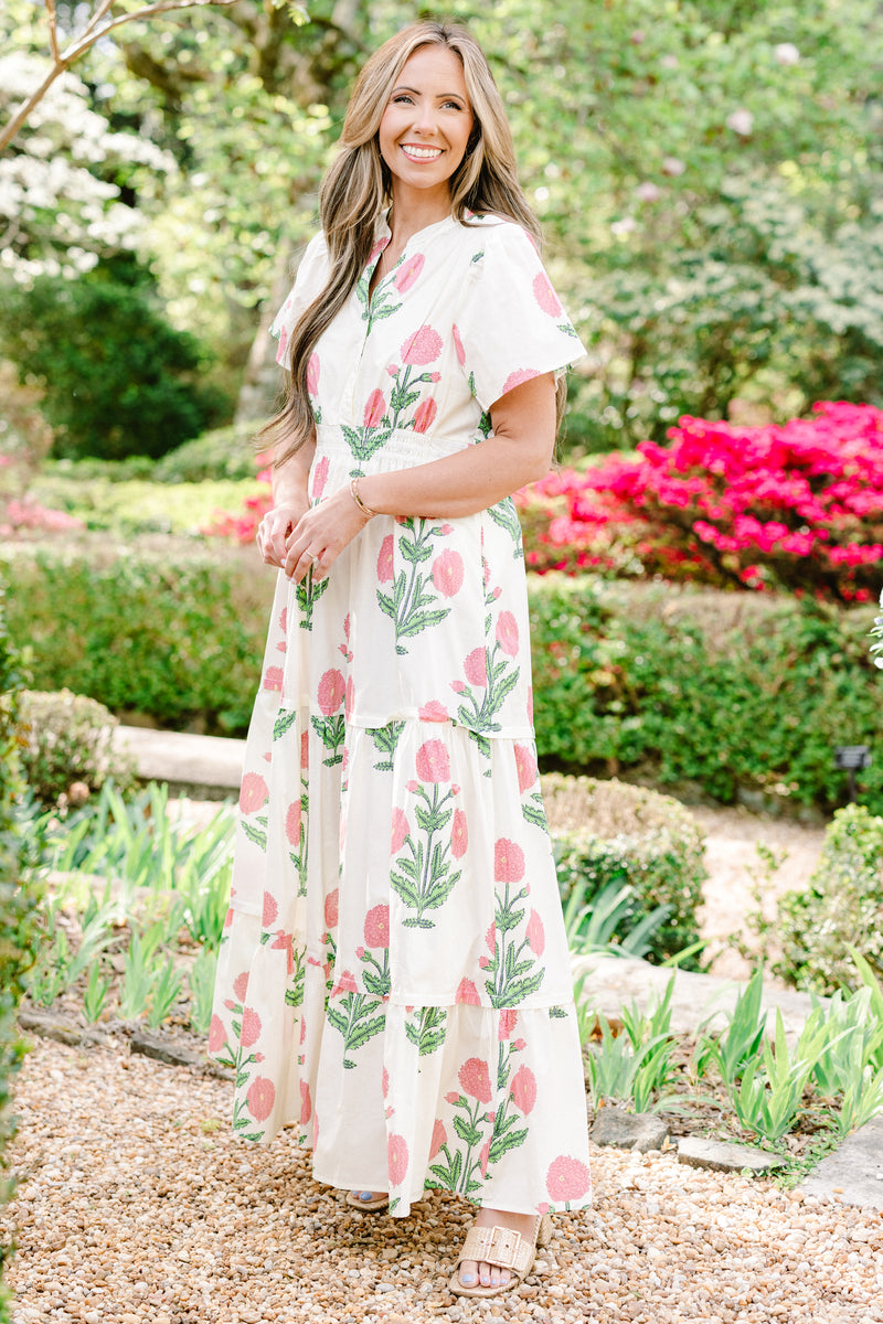 Enchanting Moments Maxi Dress, Cream Chic Soul Enchanting Moments Maxi Dress, Cream Chic Soul