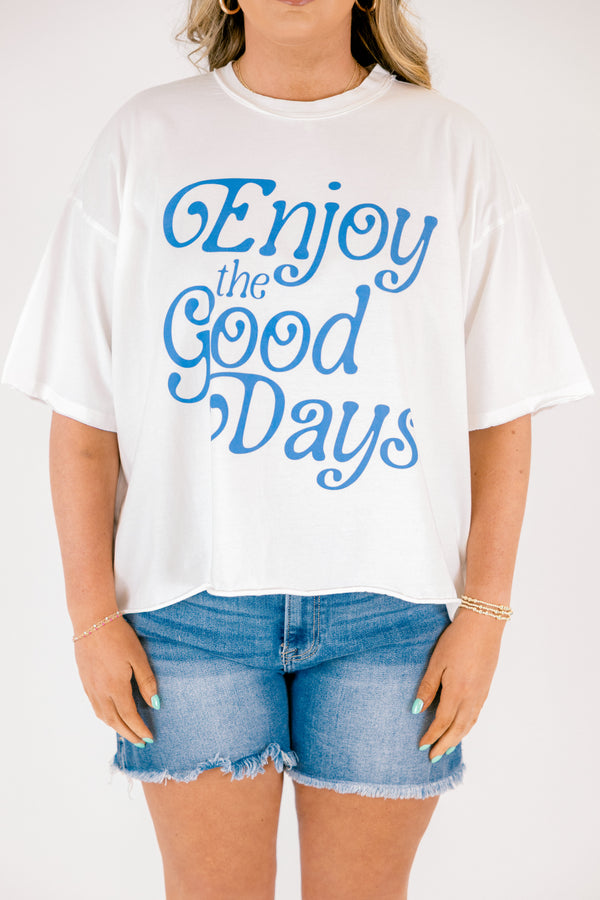 Chic Soul plus size clothing, white short sleeve vintage wash cropped tee with 