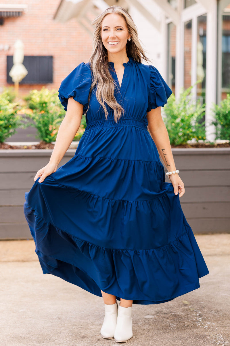 Women's Everything I Love Dress, Blue | Size: 1X By Chic Soul Women's Everything I Love Dress, Blue | Size: 1X By Chic Soul