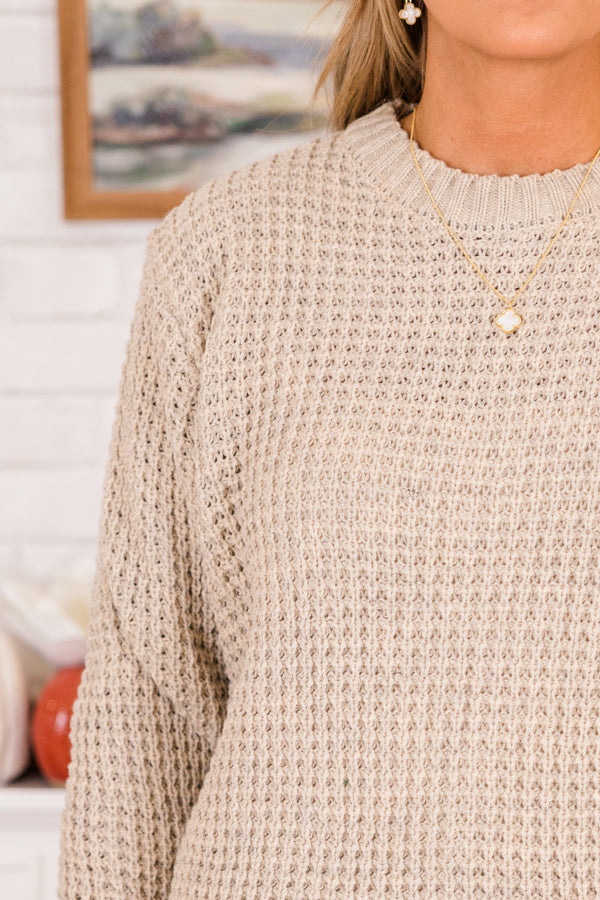 Everything We Loved Sweater, Heather Beige
