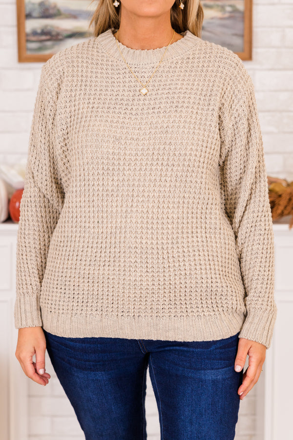 Everything We Loved Sweater, Heather Beige