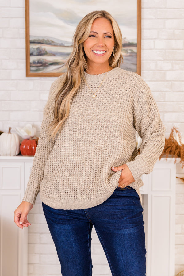 Everything We Loved Sweater, Heather Beige