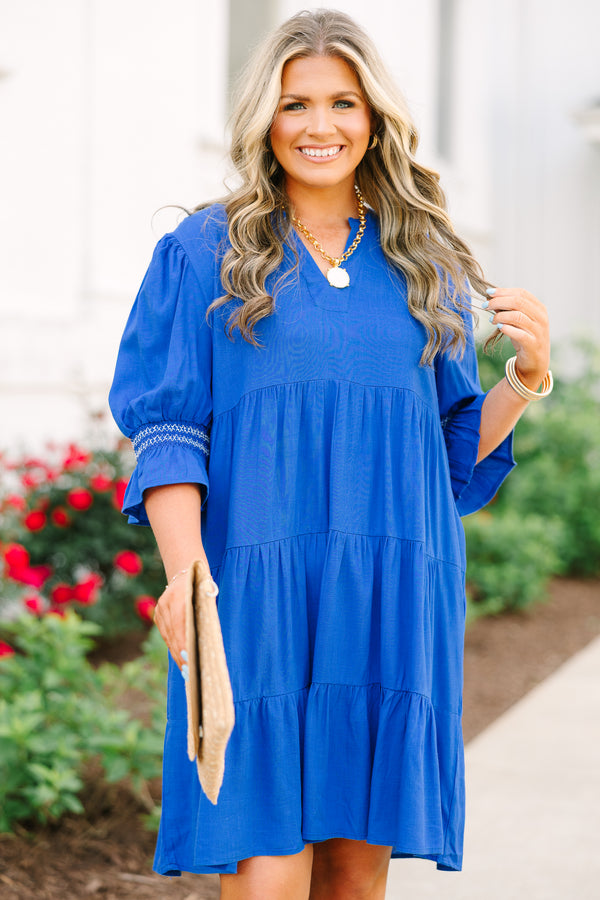 Women's Exactly Like This Dress, Cobalt | Size: 1X By Chic Soul Women's Exactly Like This Dress, Cobalt | Size: 1X By Chic Soul