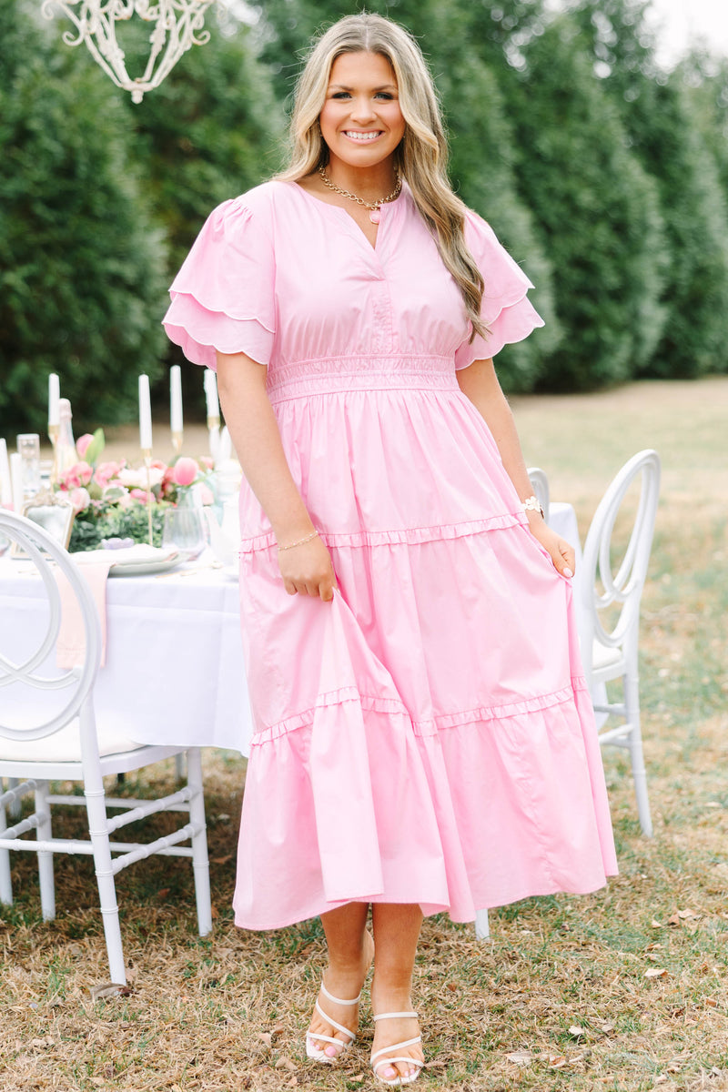 Living For The Classics Dress, Pink  Chic Soul