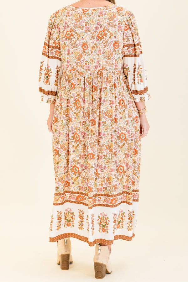 Faded Honey Midi Dress, Mocha