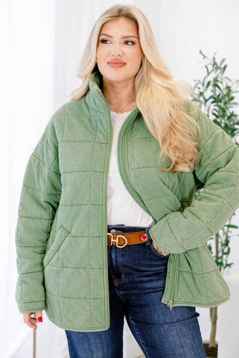Faded Memories Jacket, Olive – Chic Soul