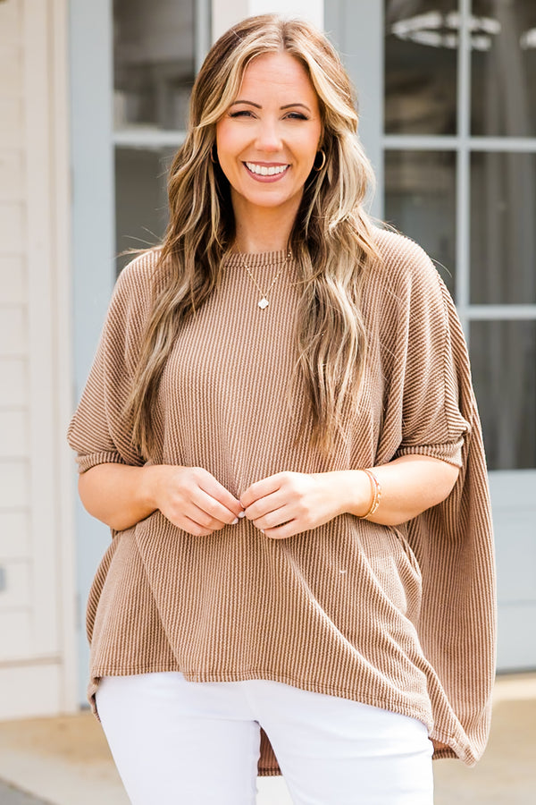 Closer To Your Heart Top, Ash Mocha – Chic Soul