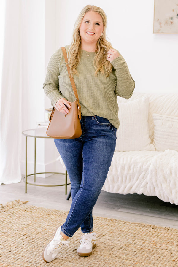 Chic Soul plus size clothing, dark wash full length skinny jeans